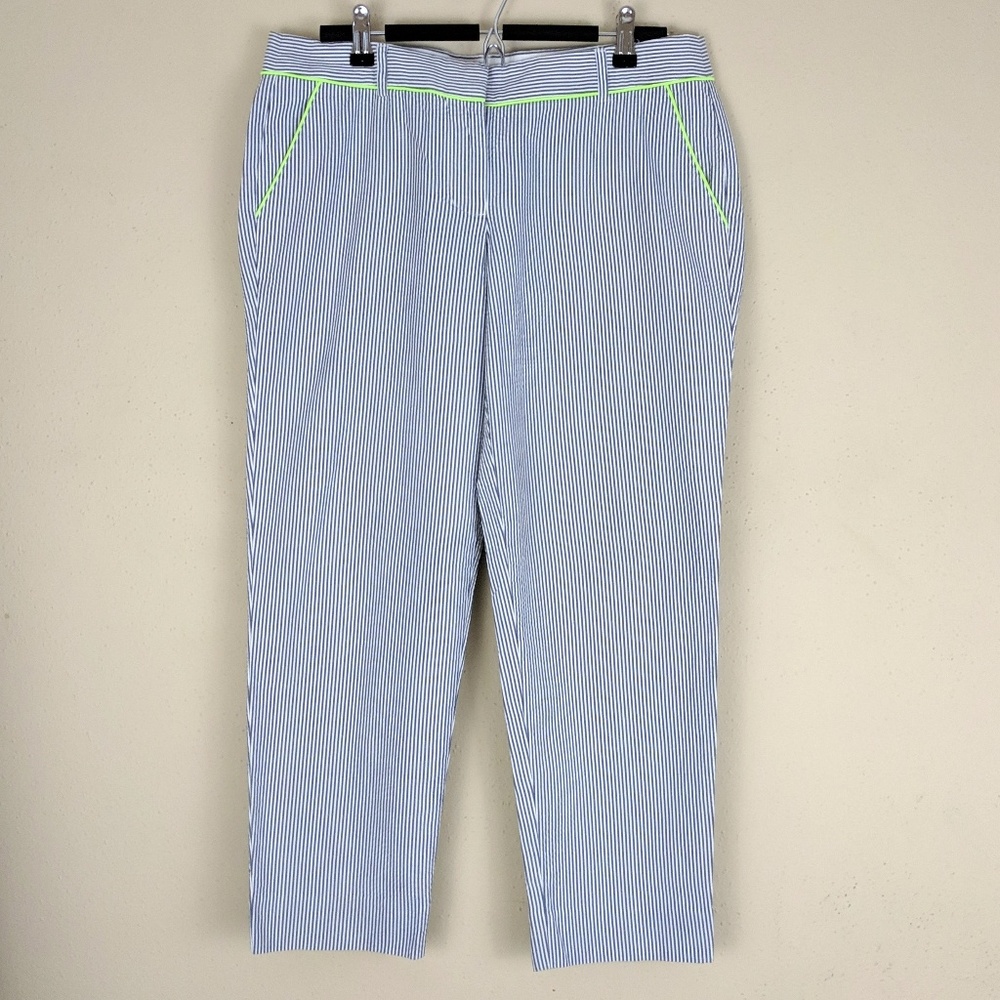 J. Crew Striped City Fit Skimmer Pant Cropped 8